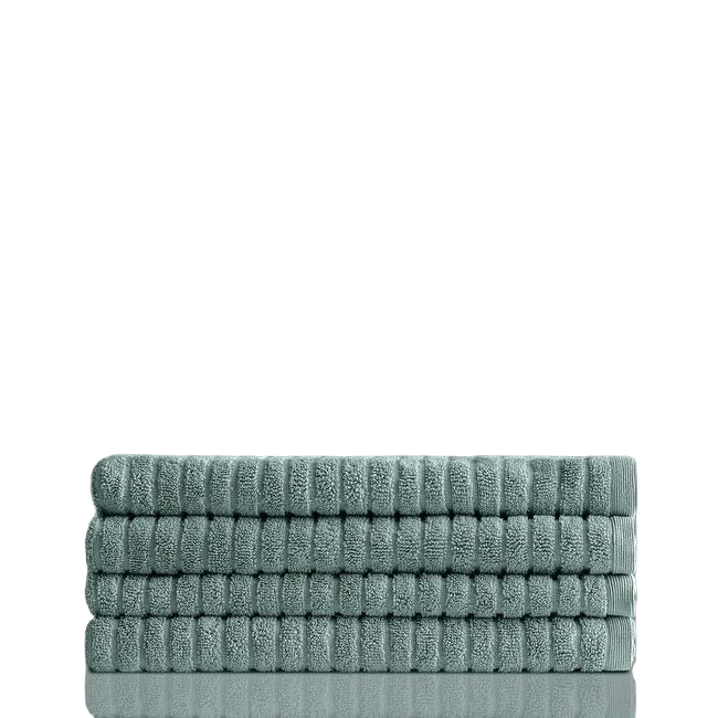 Alessia Cotton Bamboo Rib Hand Towel - Menthol