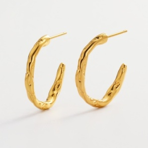 Alessia Hoop Large – Gold by Zafino