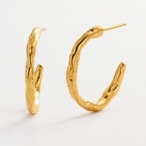 Alessia Hoop Large – Gold by Zafino