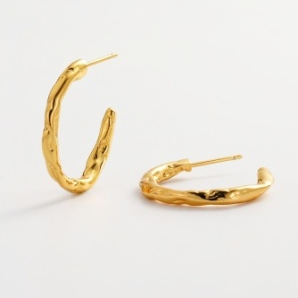 Alessia Hoop Large – Gold by Zafino