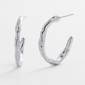 Alessia Hoop Large – Silver by Zafino