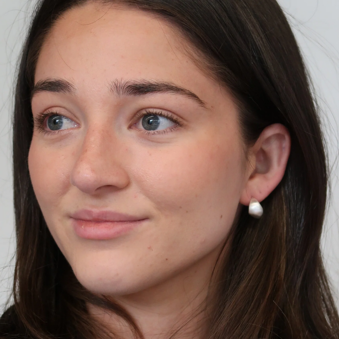 Ally Earring – Brushed Silver