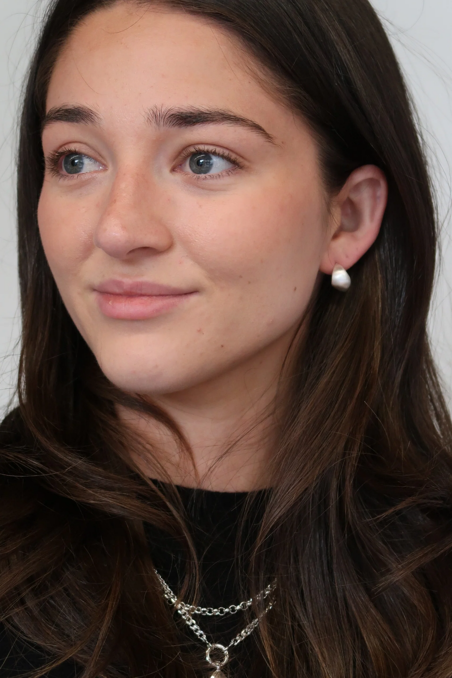 Ally Earring – Brushed Silver