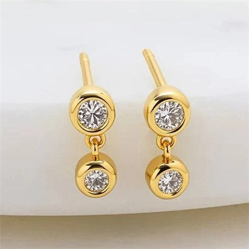 Amy Earring – Clear Gold by Zafino