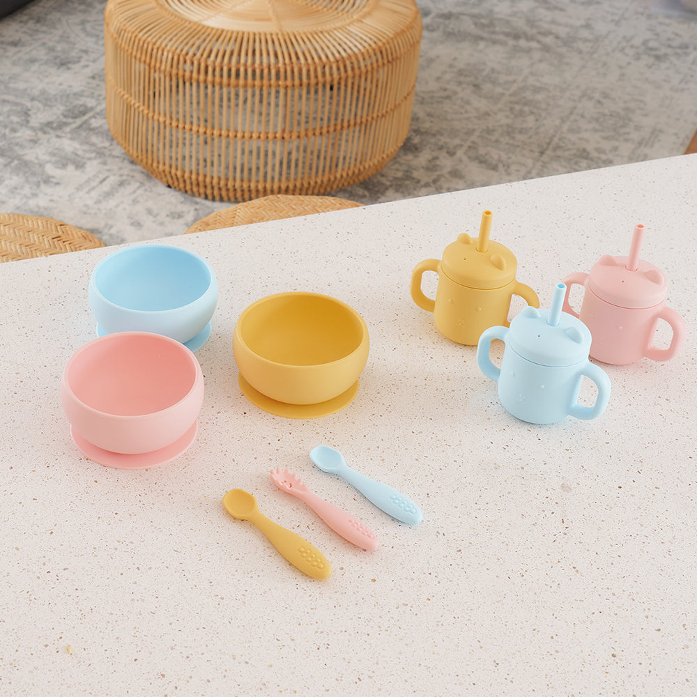 Silicone Suction Bowl - Iced Blue