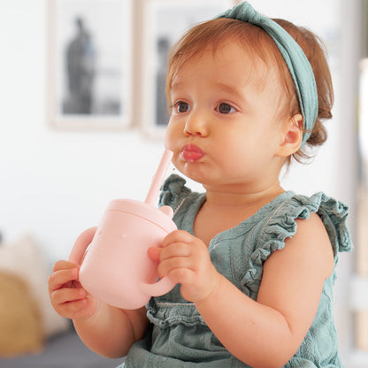 Mini Sippi Bear With Handles - Blush Pink