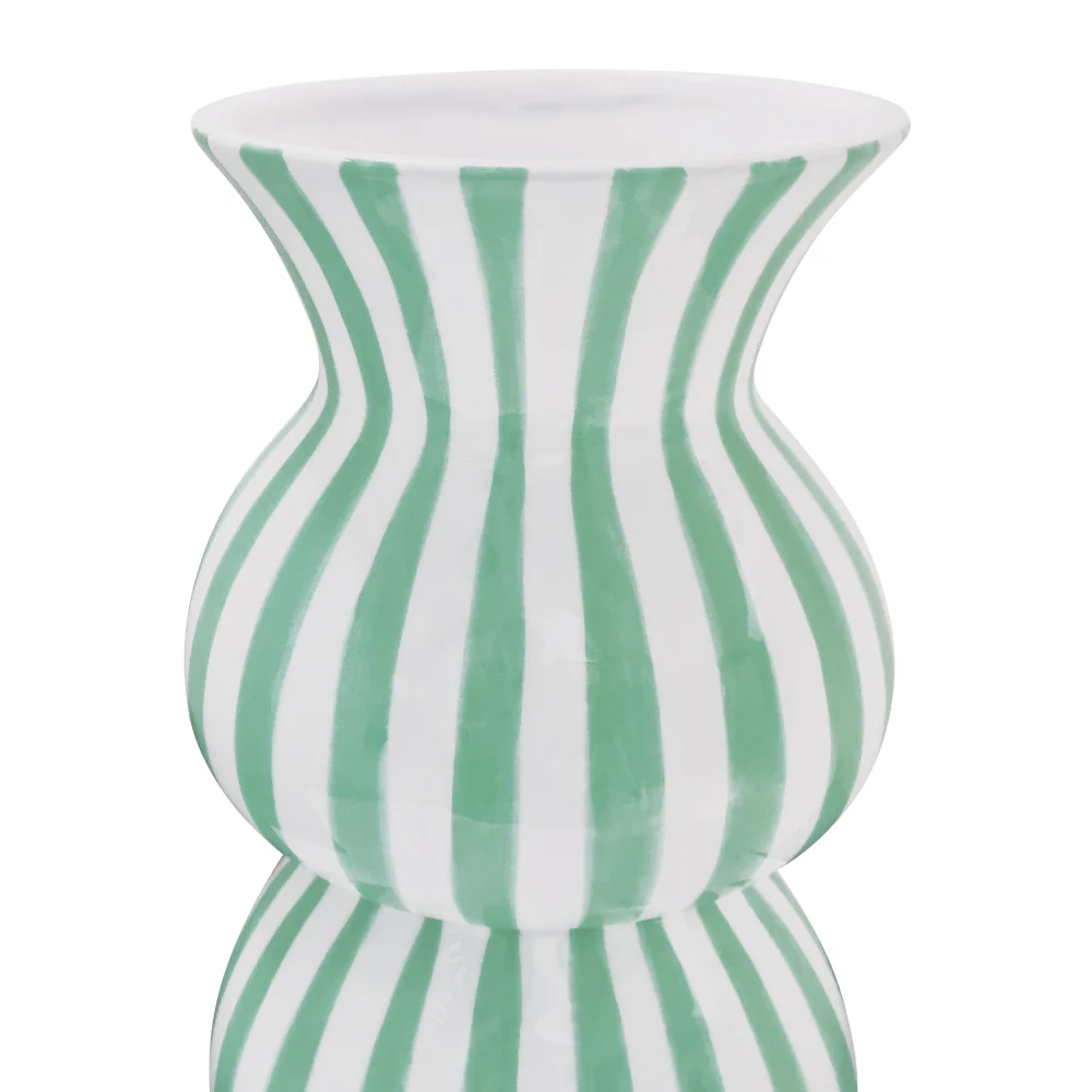 Arthur Stripe Vase - Peppermint