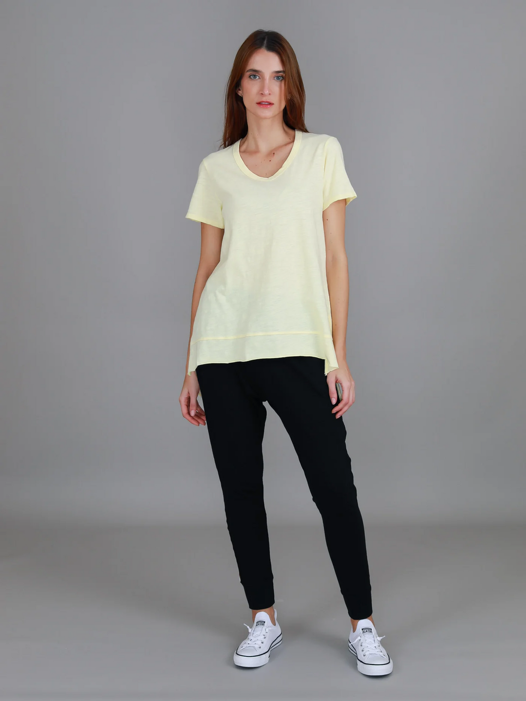 Austin Crew Neck Tee - Lemon