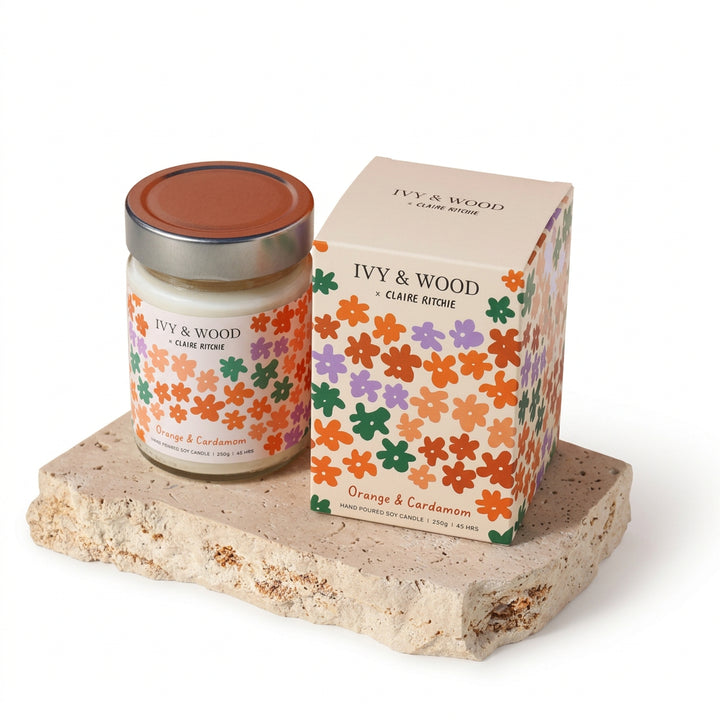 Bloom by Claire Ritchie Soy Candle - Orange &amp; Cardamom