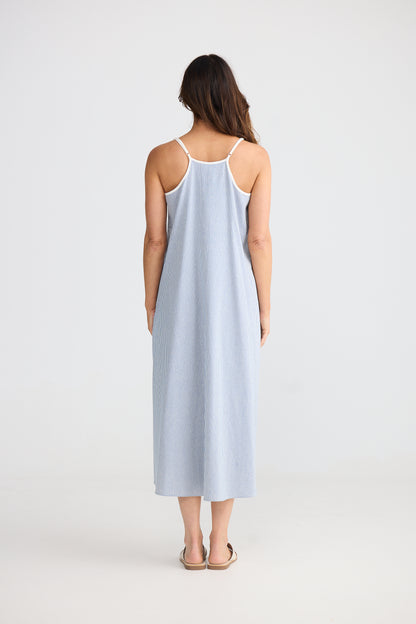 Genesis Dress - Blue Pinstripe