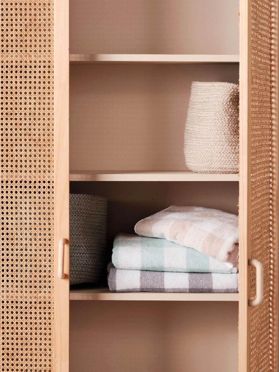 Bath Towel Flinders Check - Beige