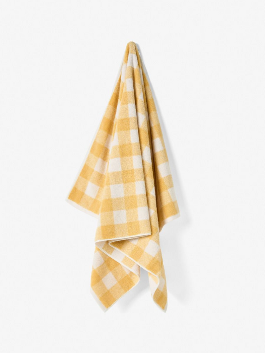 Bath Towel Flinders Check - Honey
