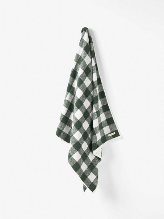 Bath Towel Flinders Check - Pine