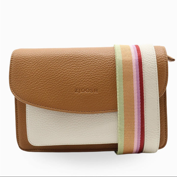 Bella Bag – Tan White