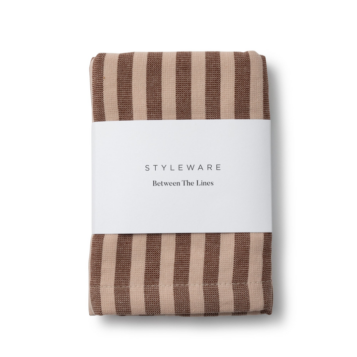 Between The Lines Tea Towel - Choc Malt