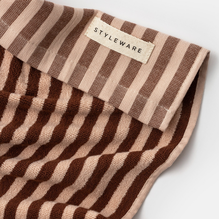Between The Lines Tea Towel - Choc Malt
