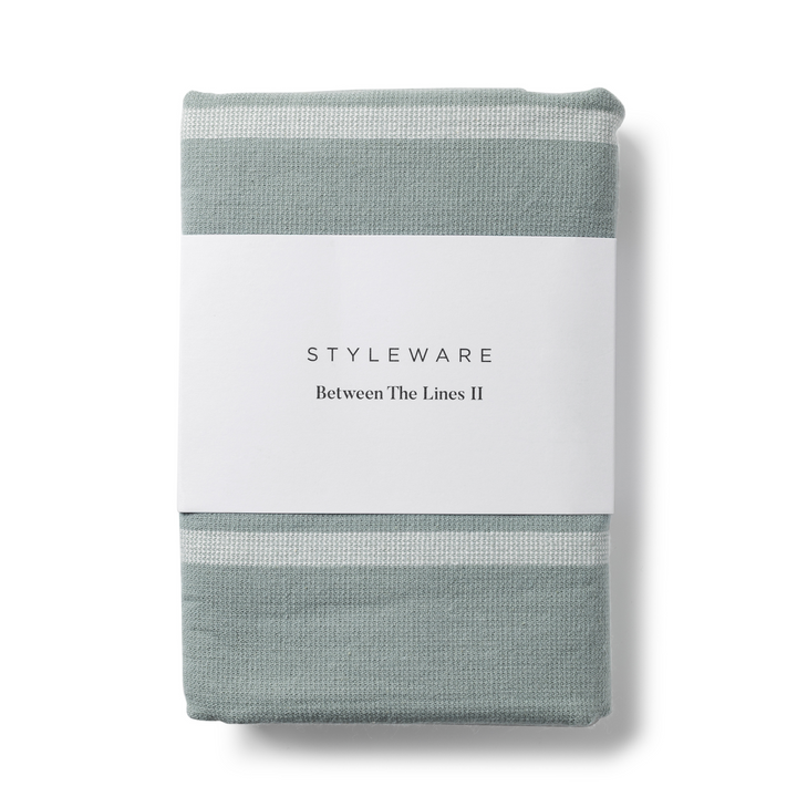 Between The Lines Tea Towel II - Green Tea