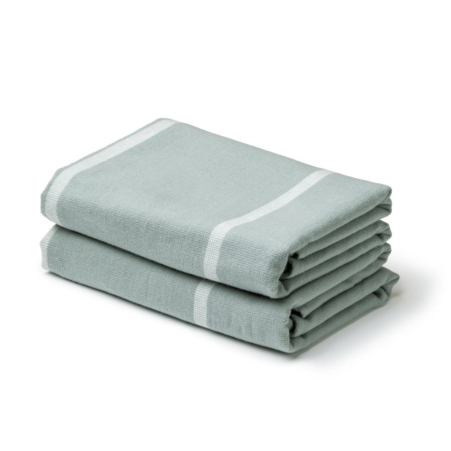 Between The Lines Tea Towel II - Green Tea