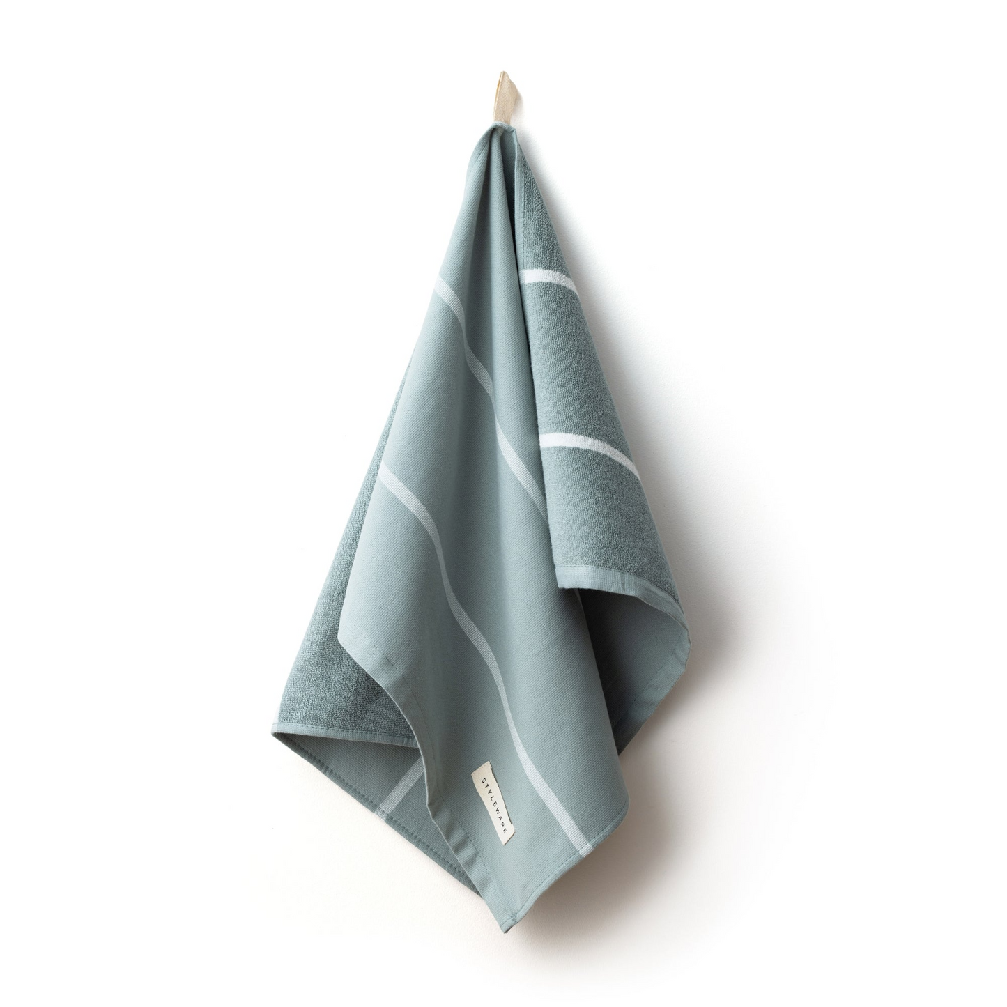 Between The Lines Tea Towel II - Green Tea