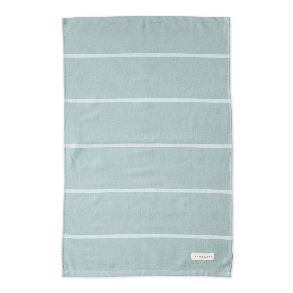 Between The Lines Tea Towel II - Green Tea