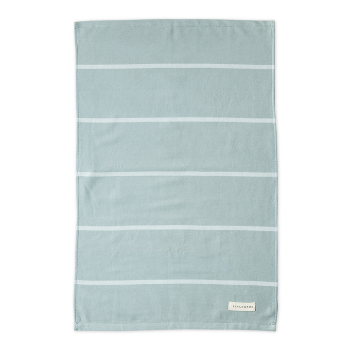 Between The Lines Tea Towel II - Green Tea