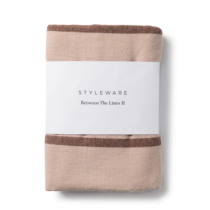 Between The Lines Tea Towel II - Latte