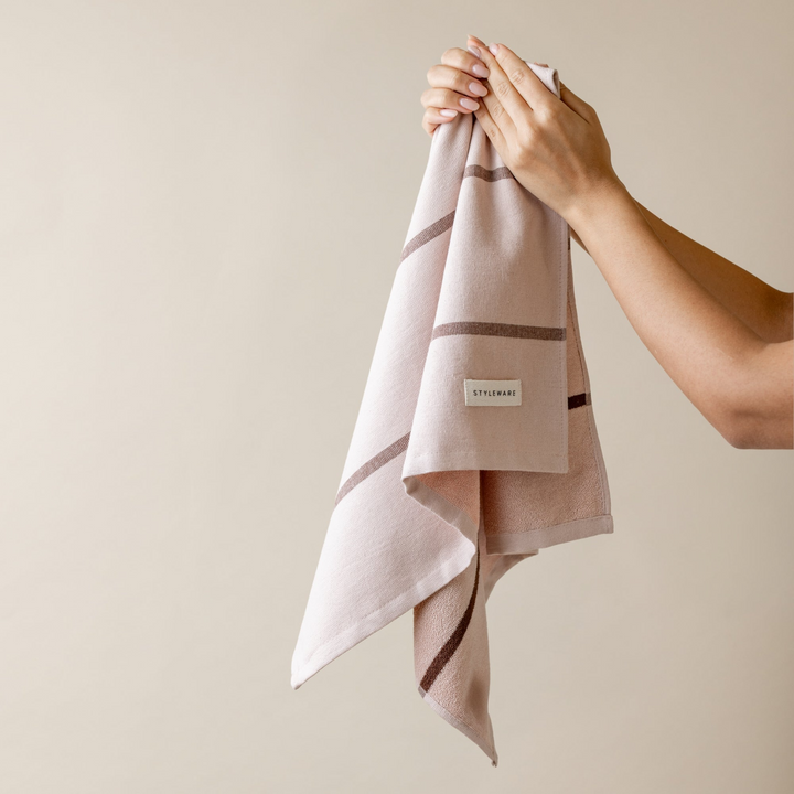 Between The Lines Tea Towel II - Latte