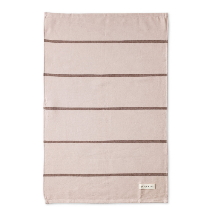 Between The Lines Tea Towel II - Latte