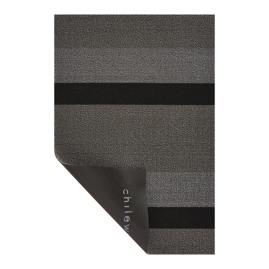 Bold Stripe Utility Mat - Silver/Black