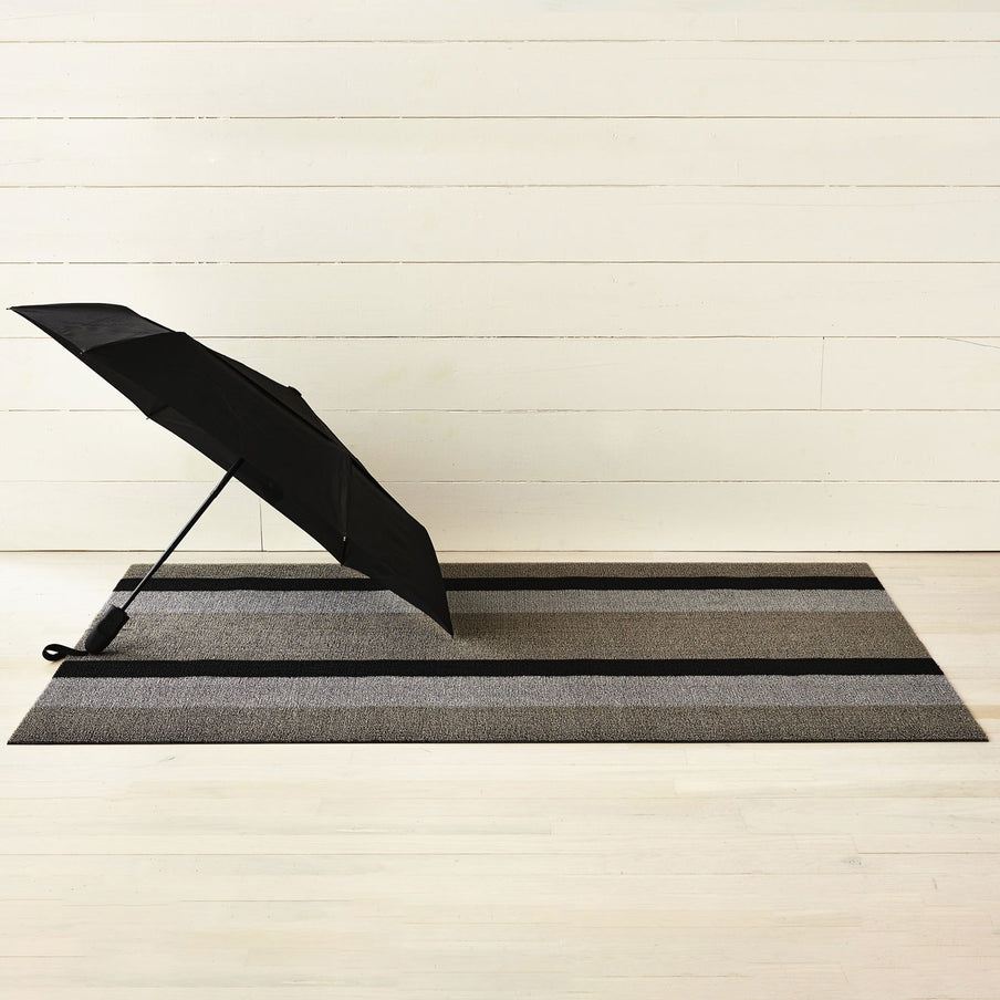 Bold Stripe Utility Mat - Silver/Black