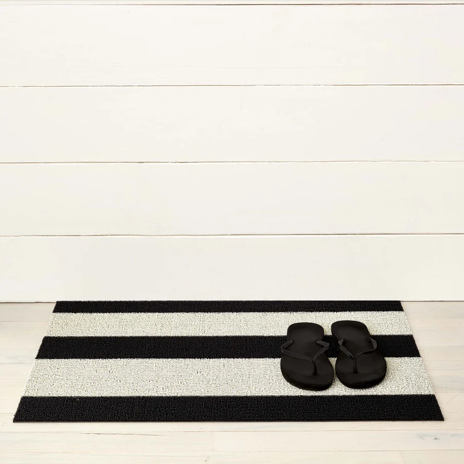 Bold Stripe Doormat - Black/White