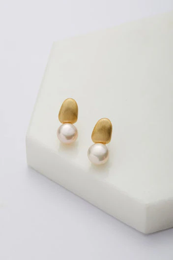 Brielle Earring – Brushed Gold