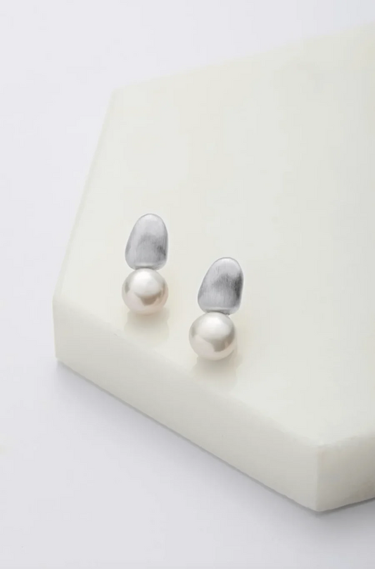 Brielle Earring – Brushed Silver