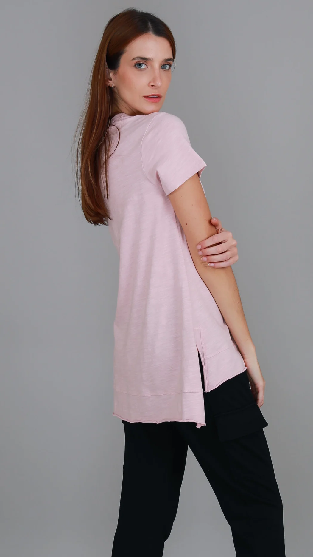 Brighton Tee - Blush Marle
