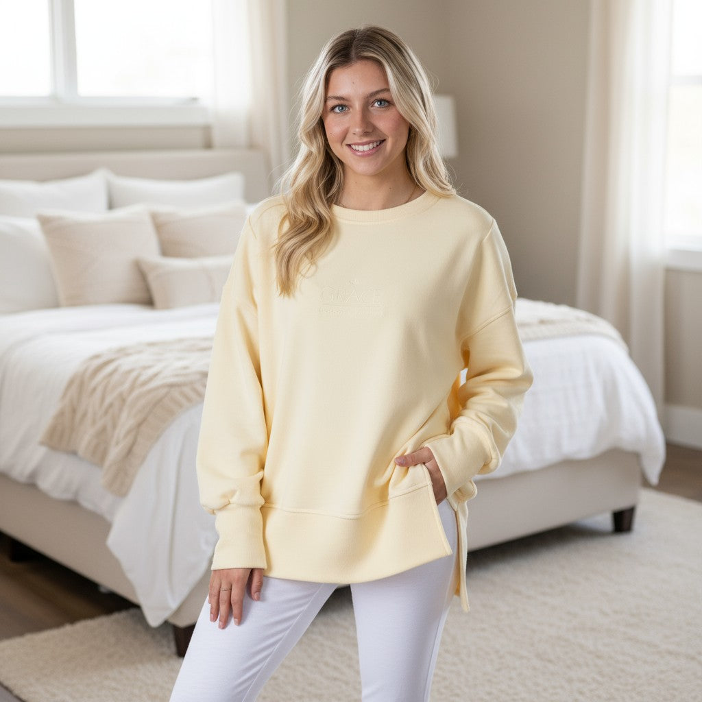 Vintage Grace Sweater - Butter Yellow