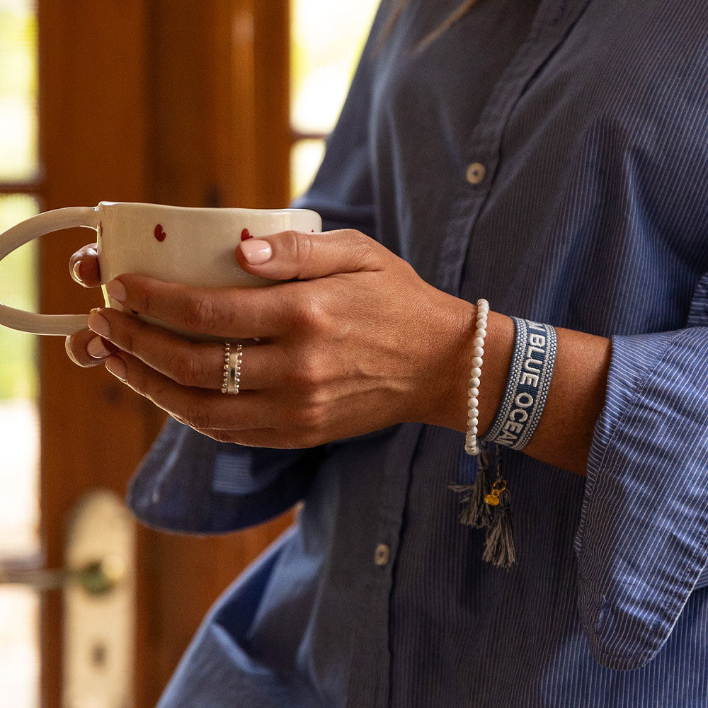 "CALM BLUE OCEAN" Woven Mantra Band