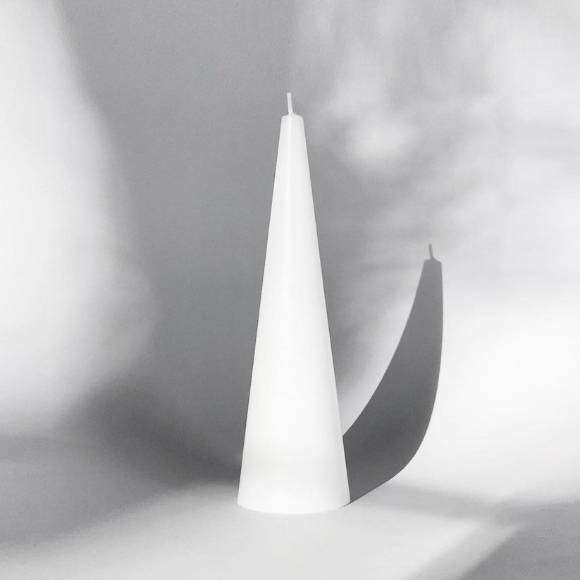 Cone Candle Medium - Pure White