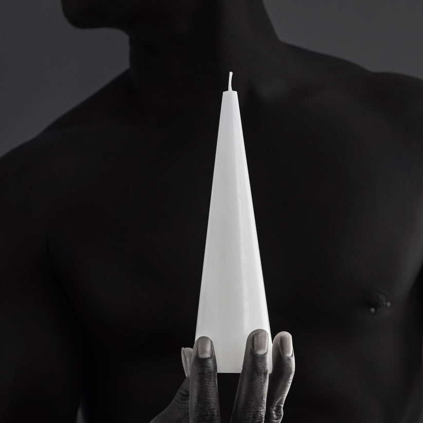 Cone Candle Medium - Pure White