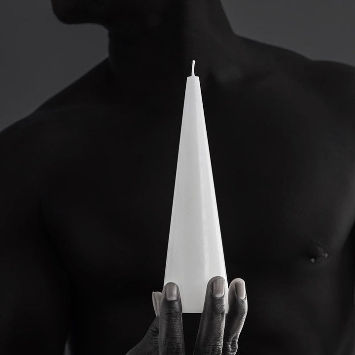 Cone Candle Medium - Pure White