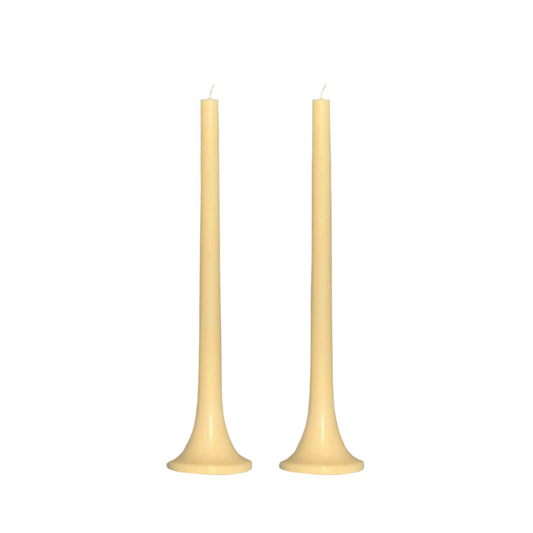 Tusk Taper Candle Set - Pale Yellow