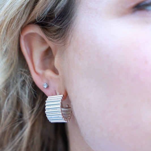 Atlas Earring - Silver