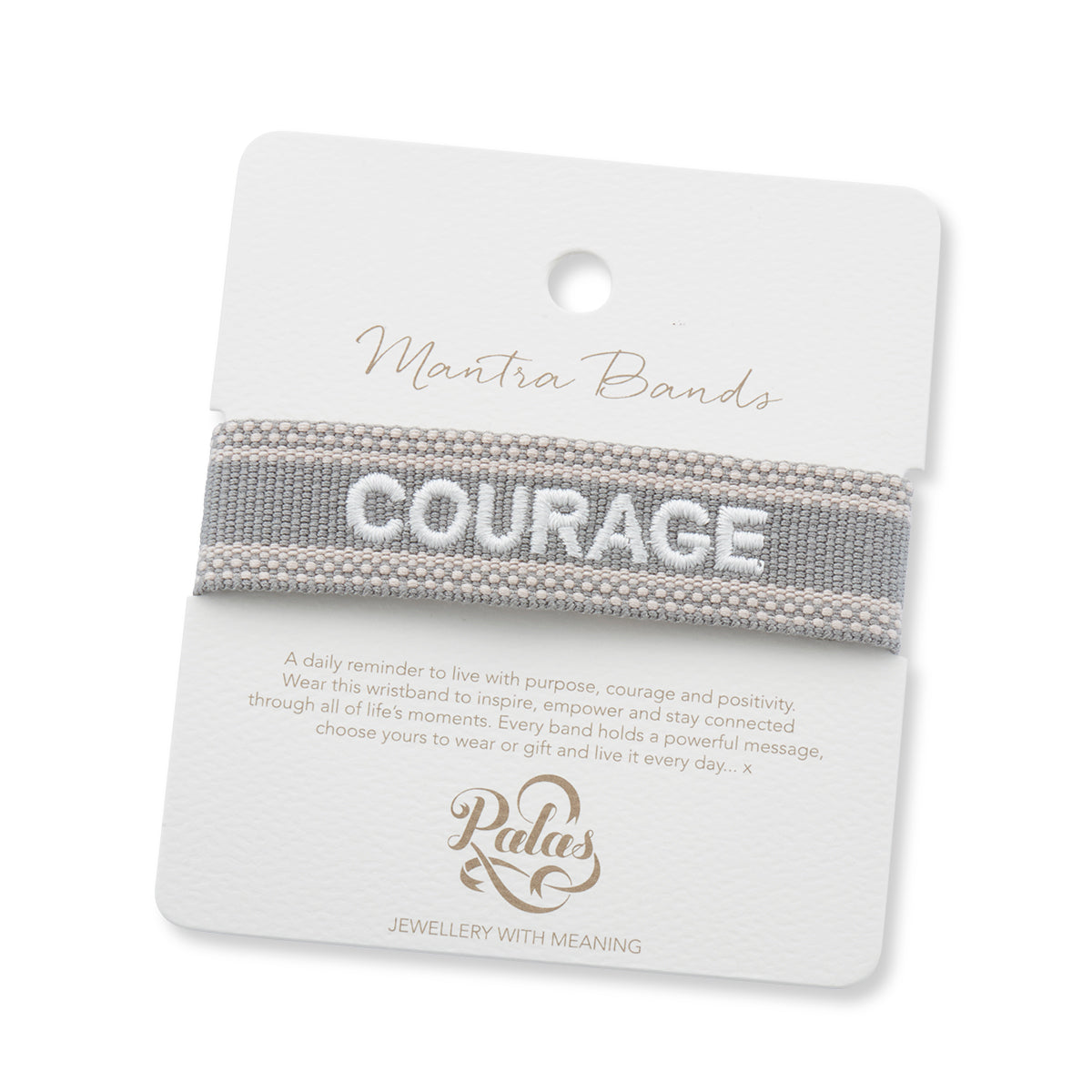 "COURAGE" Woven Mantra Band