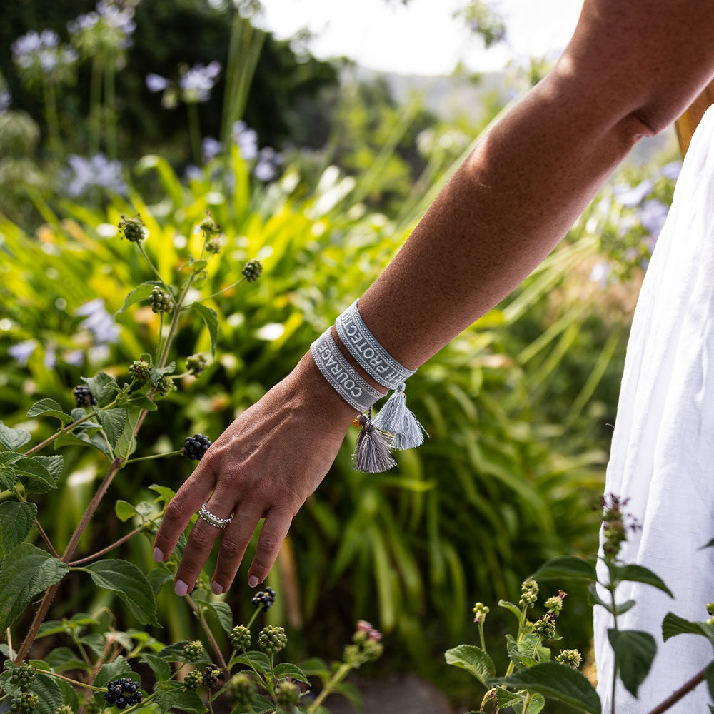 "COURAGE" Woven Mantra Band