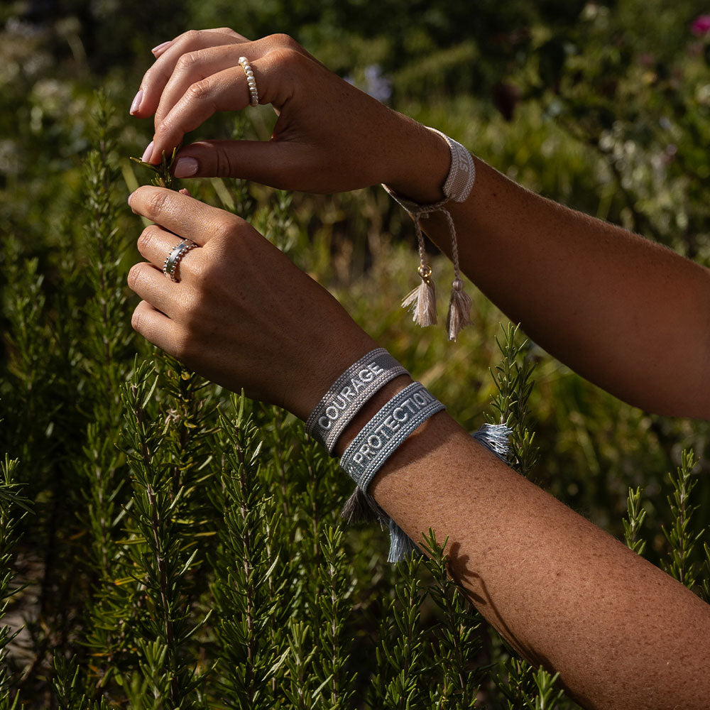 "COURAGE" Woven Mantra Band