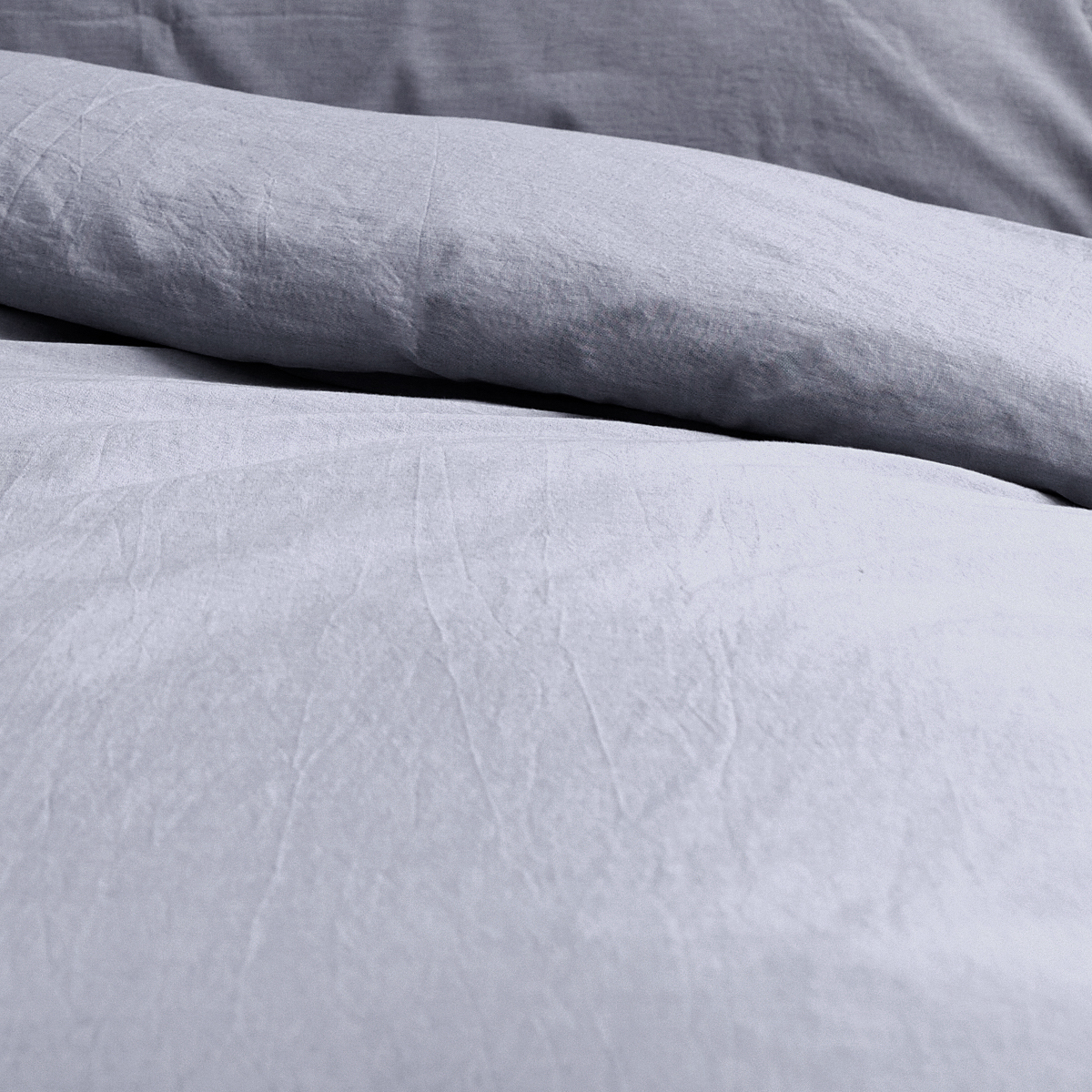 Vintage Softwash Cotton Quilt Cover Set (Queen) - Denim