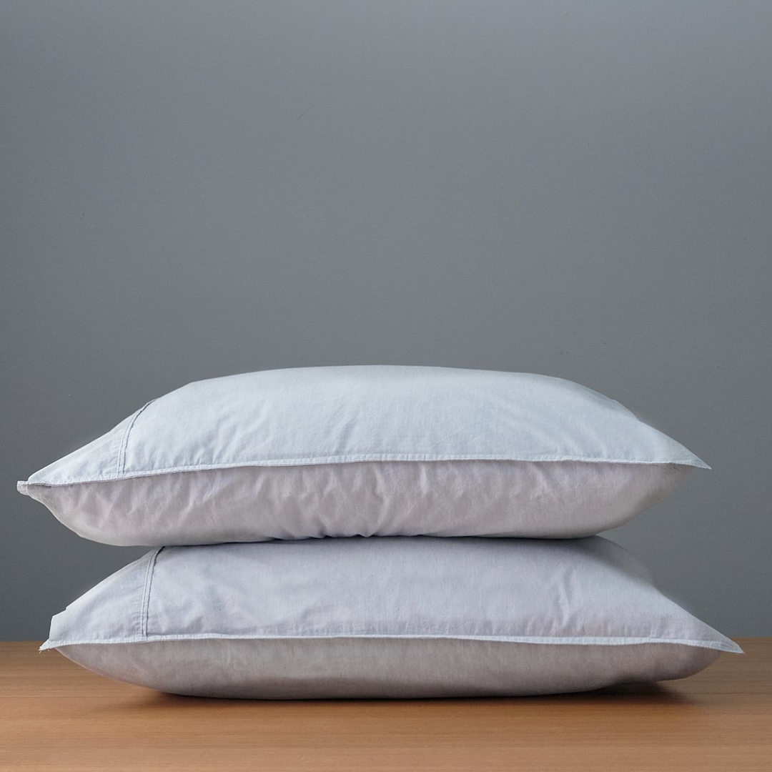 Vintage Softwash Cotton Sheet Set (Single) - Misty Blue