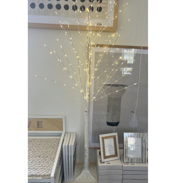 White LED Birch Tree  - 150cm