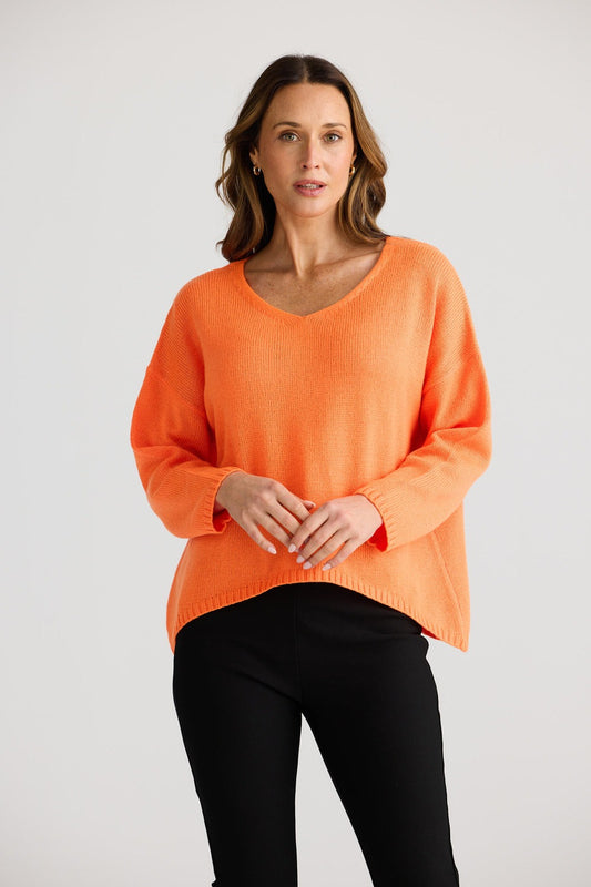 Cascade Knit - Bright Orange