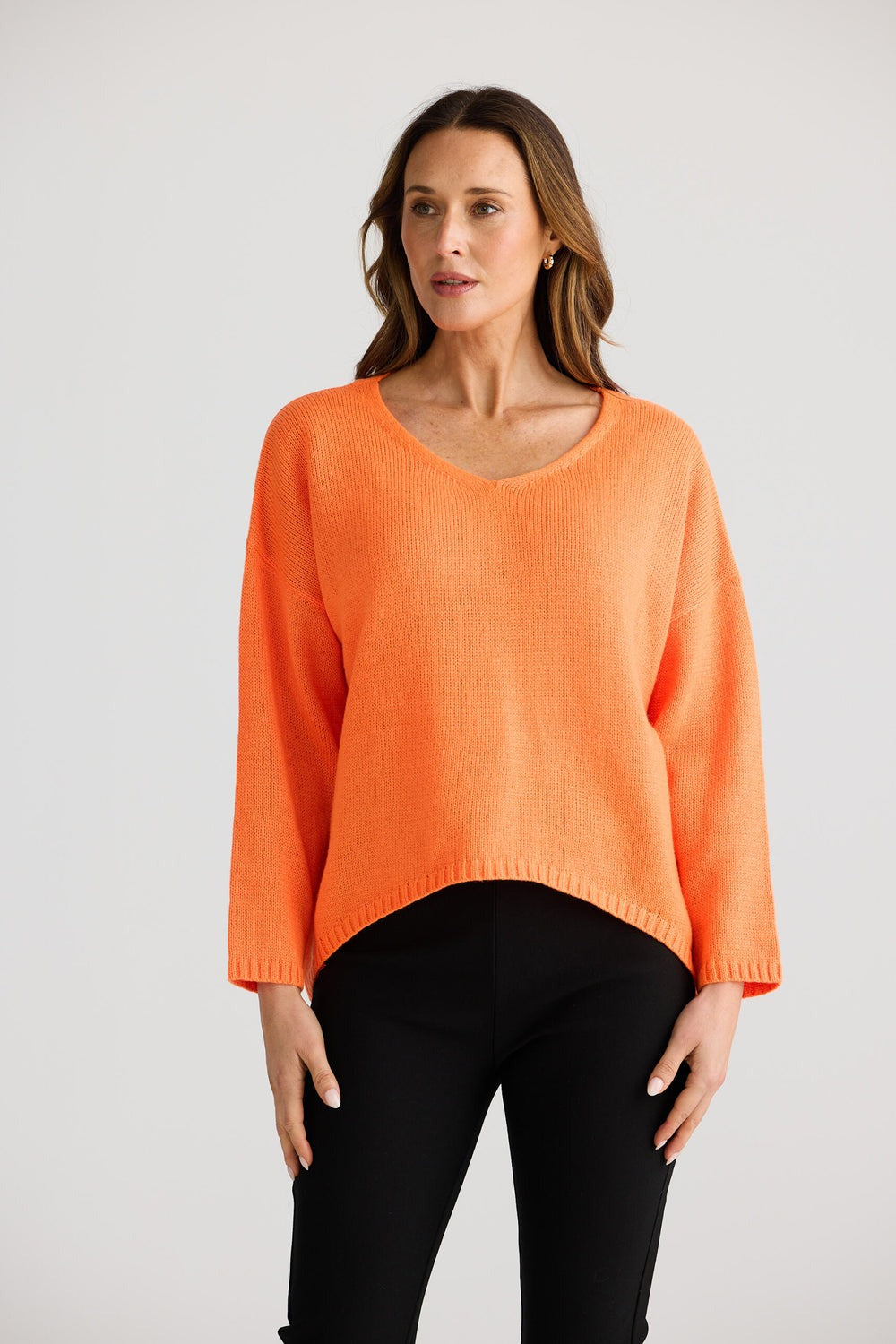 Cascade Knit - Bright Orange