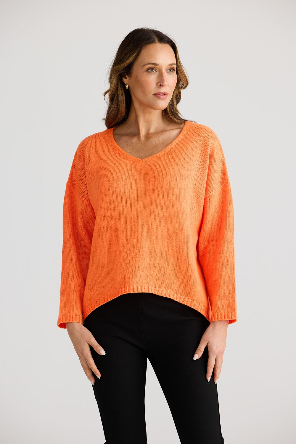 Cascade Knit - Bright Orange